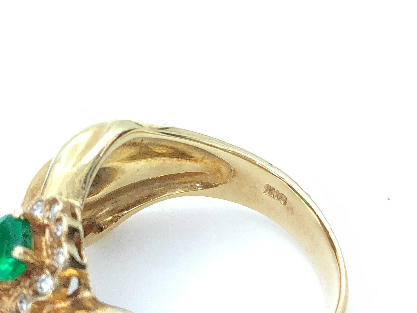 E0.82ct D0.17ct K18 8.9g Ring