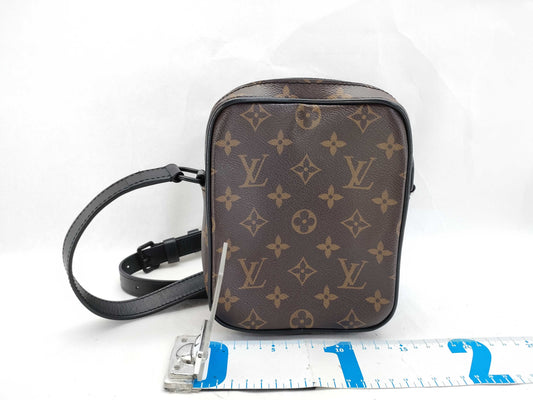 LOUIS VUITTON Monogram Macassar Christopher Wearable Wallet M69404 Brown x Black Shoulder Bag