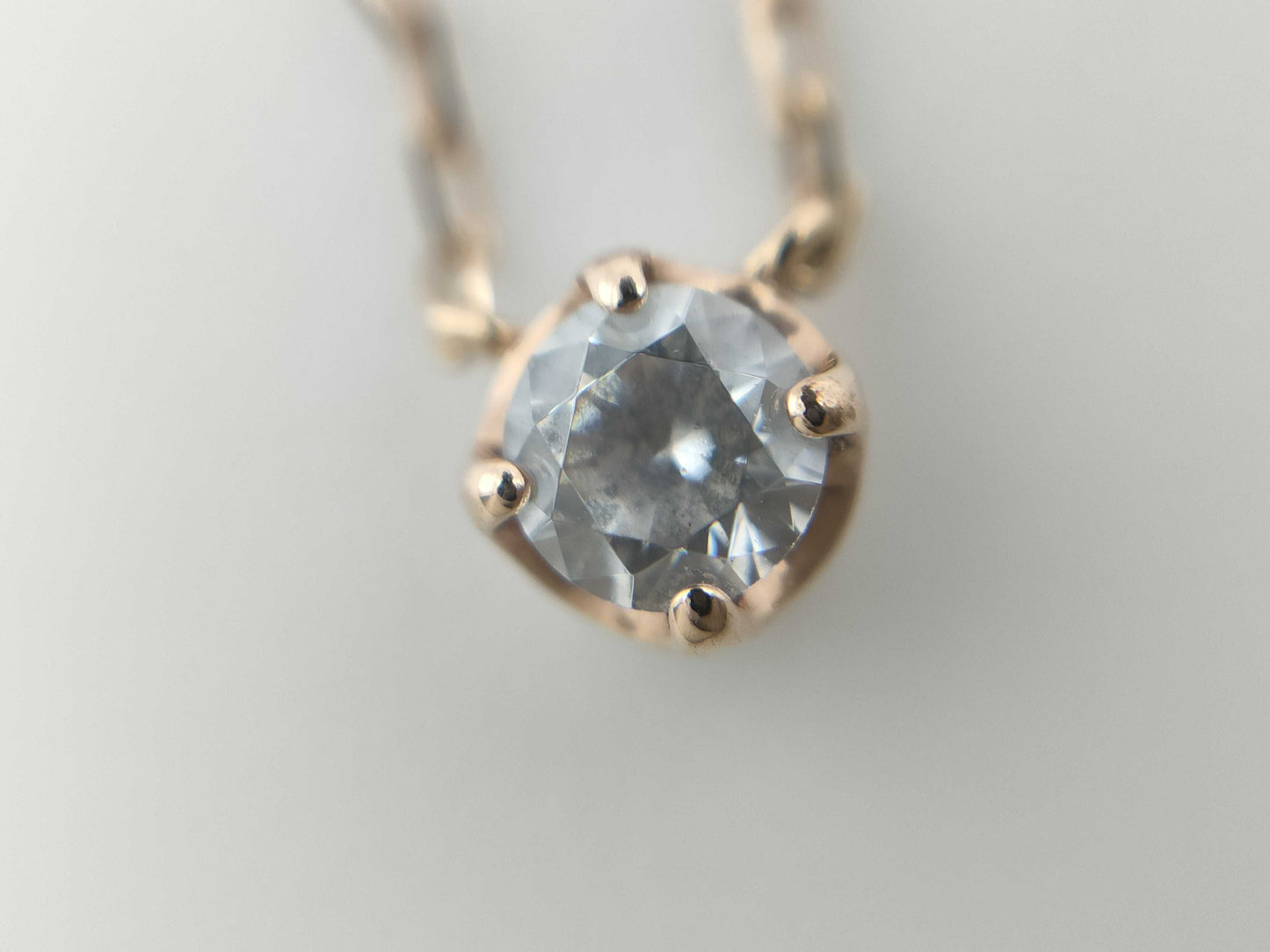 4℃ Clear Stone K10 0.8g Necklace