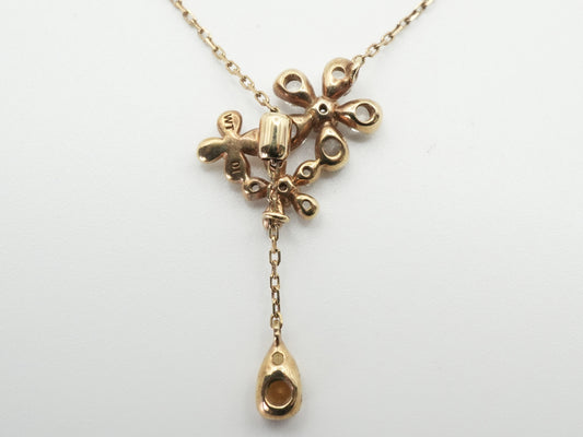 Vendome Aoyama Colored Stone, Clear Stone, Diamond, K10 1.4g Necklace