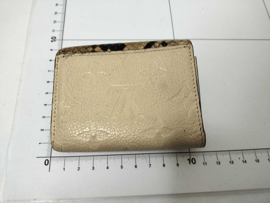 LOUIS VUITTON LOUIS VUITTON Louis Vuitton Portefeuille Python Monogram Folding Wallet