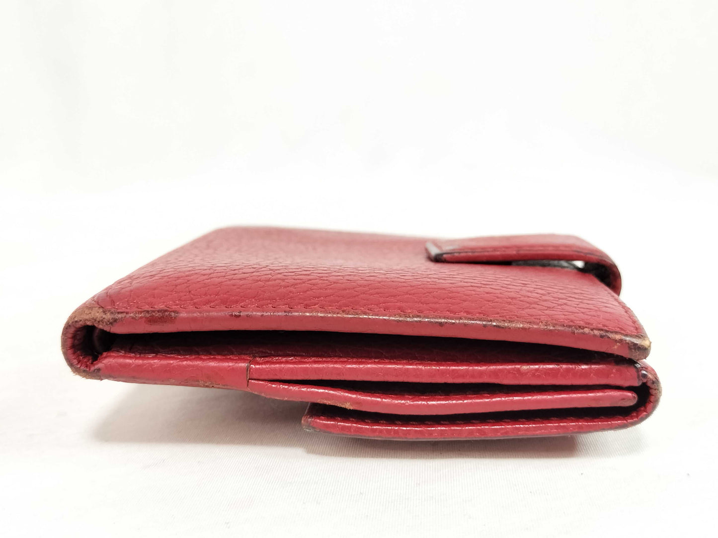 GUCCI 456122 GG Marmont Leather Folding Wallet, Red