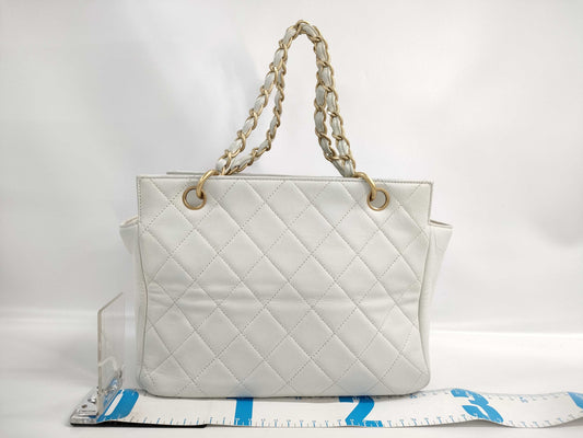 CHANEL CHANEL Matelasse Deka Coco Mark Lambskin Chain Tote Bag