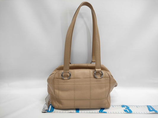 CHANEL Chocolate Bar Leather Handbag with Sticker and Card