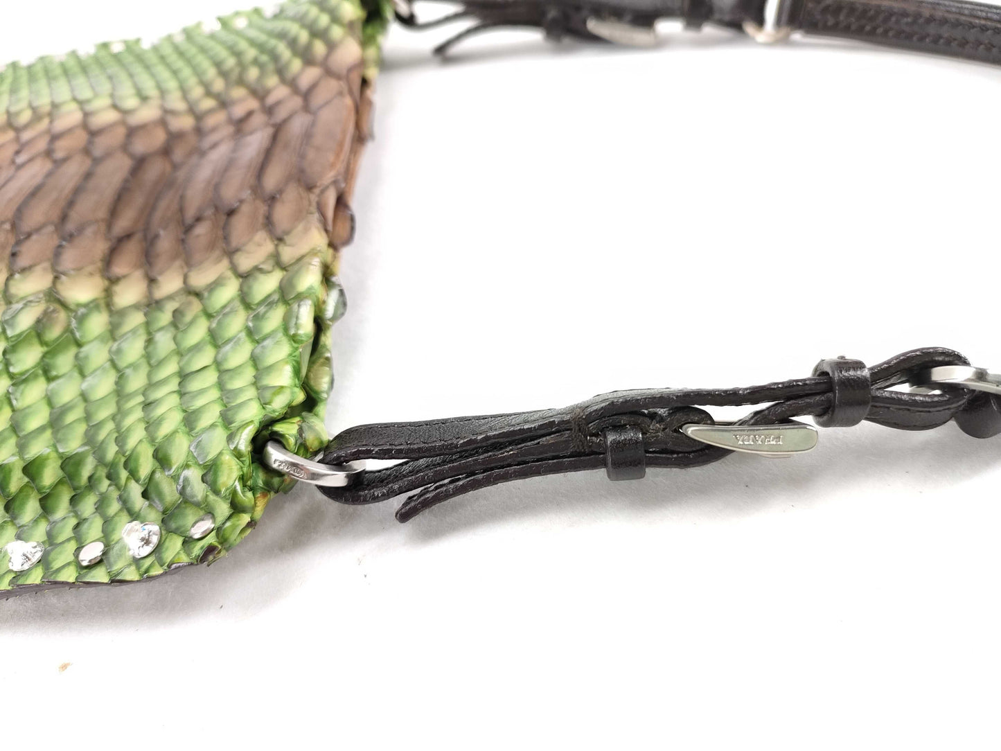 PRADA PRADA Rhinestone Python Handbag Shoulder Bag