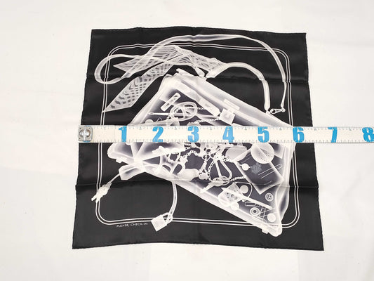 HERMES Carre 65 Large Silk Scarf Please Check In Black and White Excellent Condition