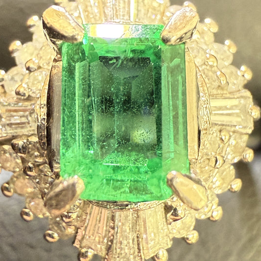 E0.83ct D0.43ct PT900 7.7g Ring