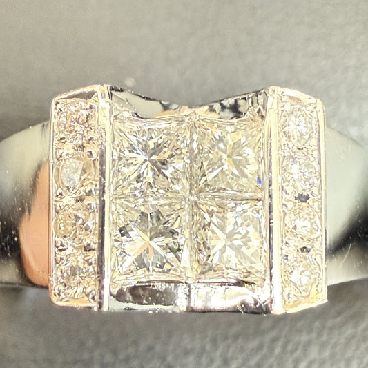 D1.00ct Pt900 11.2g Ring