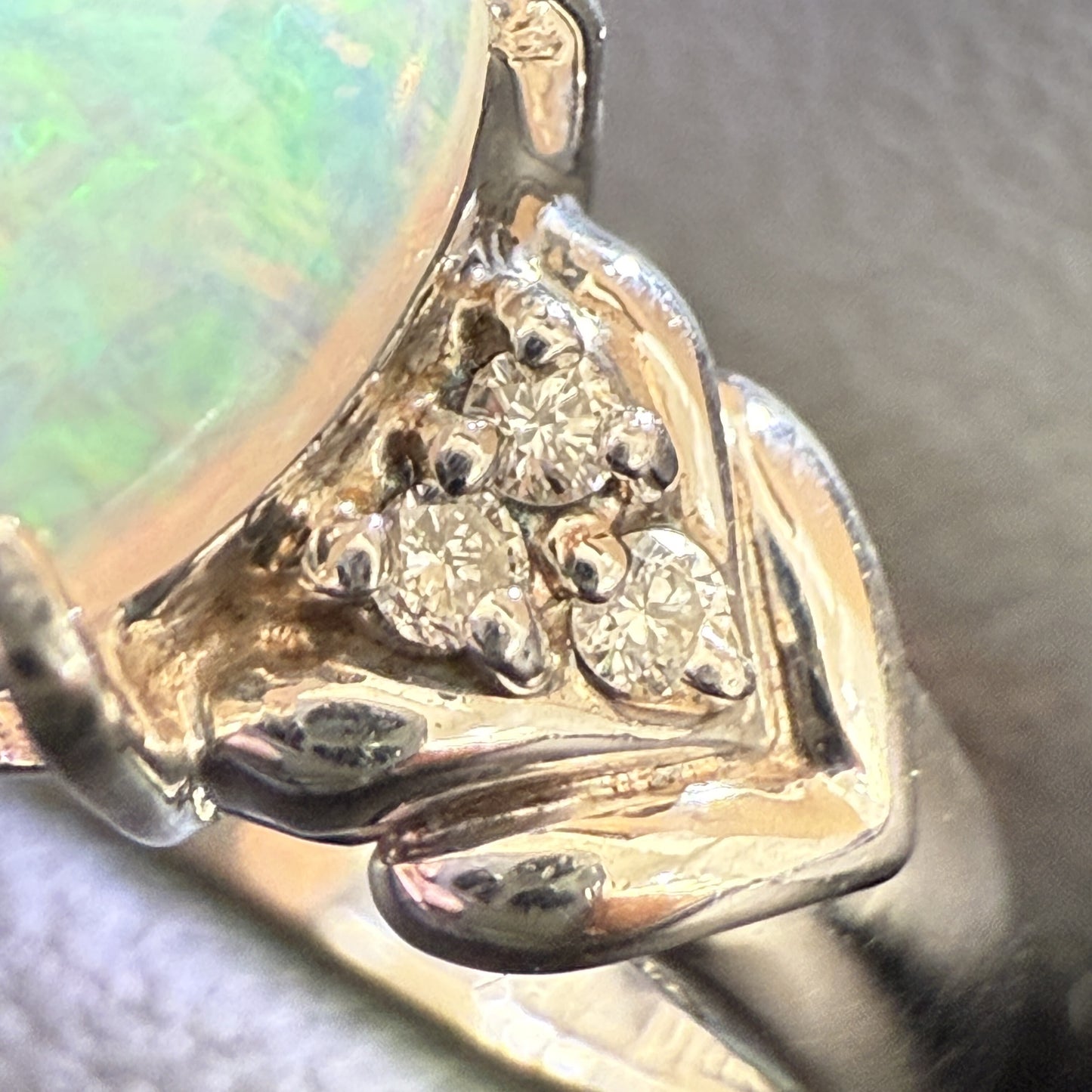 OP 0.84ct D 0.06ct PT900 4.2g Ring