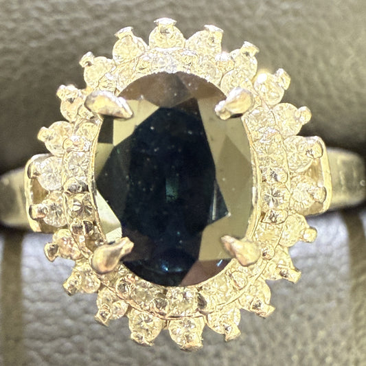 S1.19ct D0.30ct Pt900 6.1g Ring