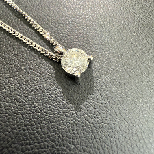 D0.50ct Pt900/850 3.9g Necklace