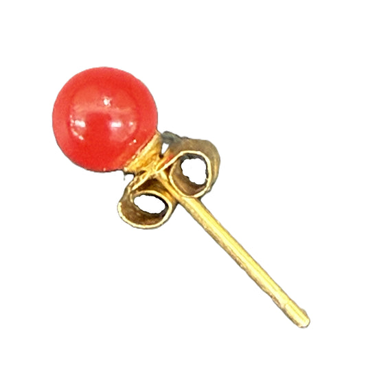 Colored Stone Diameter Approx. 4.1mm/1.2mm K18 0.3g Earrings