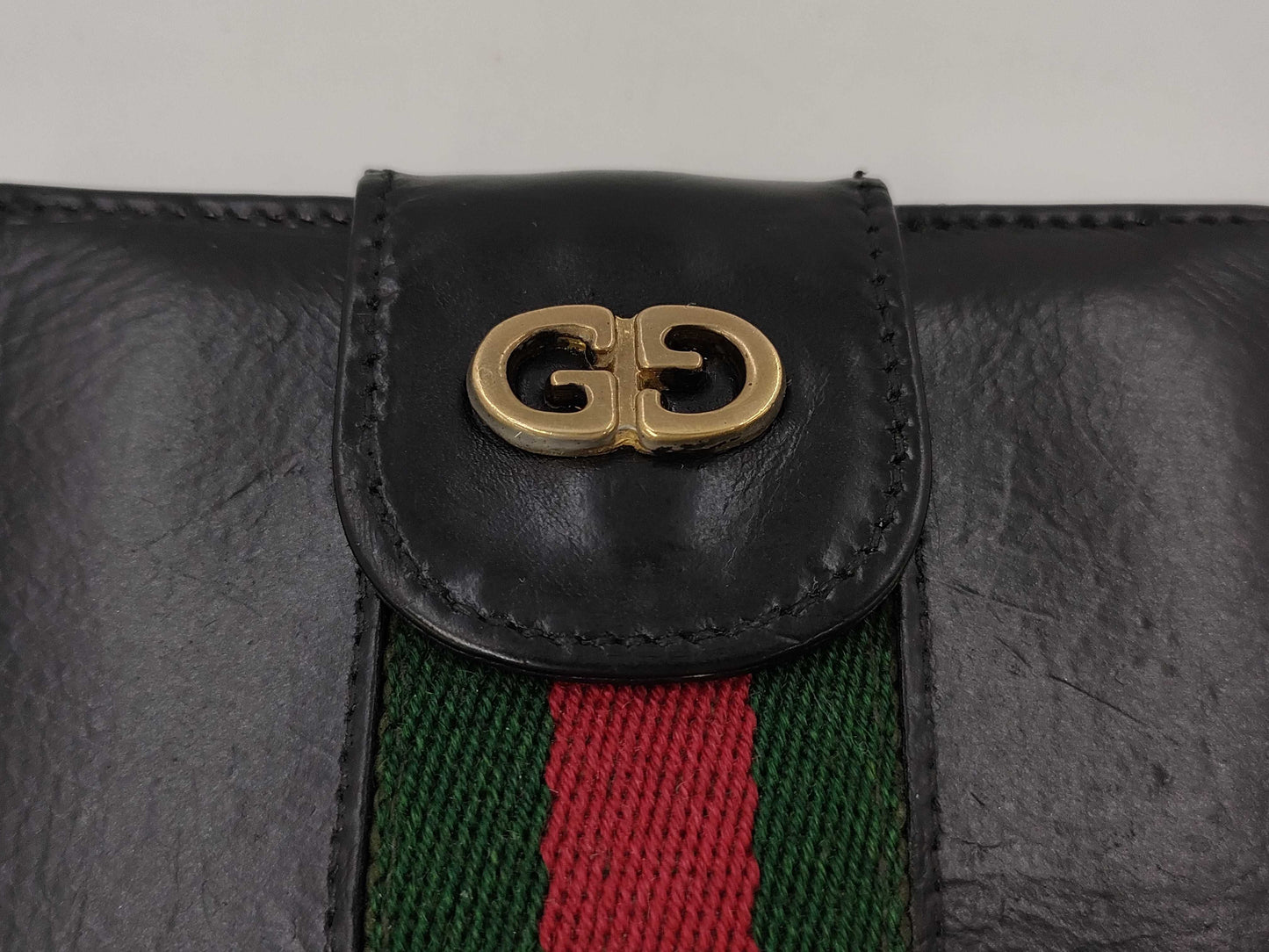 GUCCI Sherry Line Leather Mini Wallet