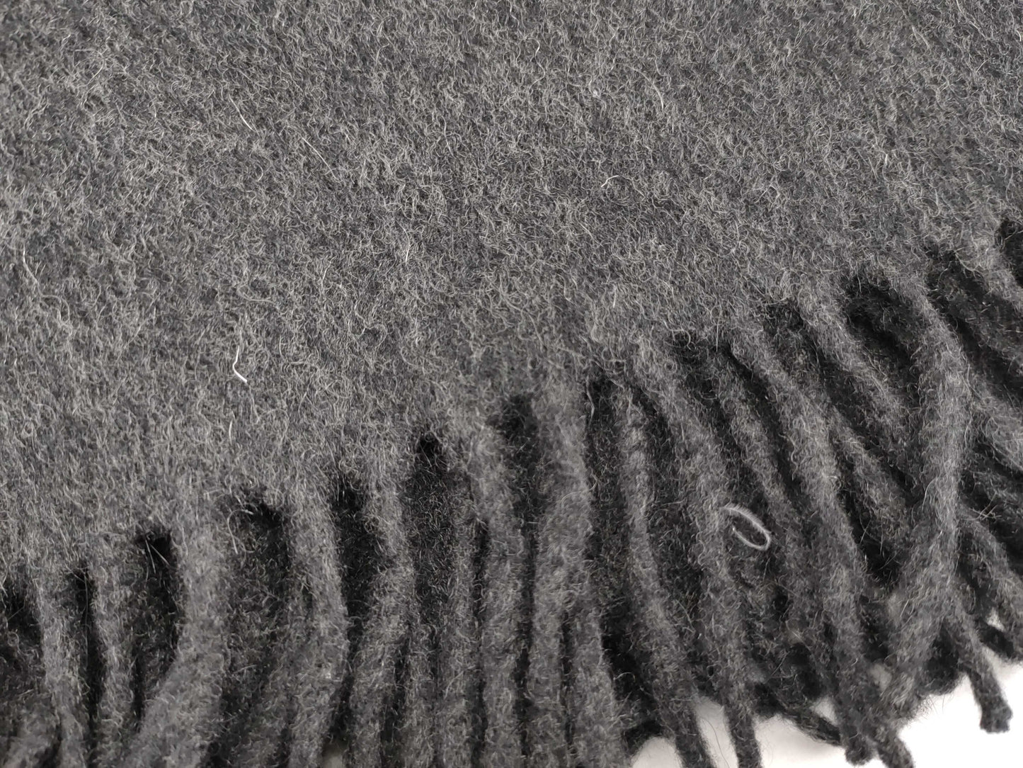 HERMES Large Scarf, 100% Cashmere, Gray