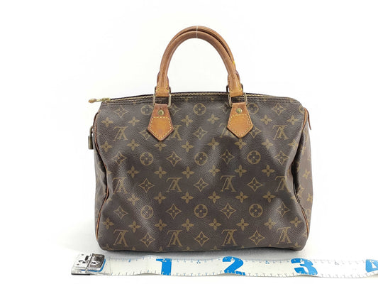 LOUIS VUITTON Monogram Louis Vuitton Monogram Speedy 30 M41526 Accessories: Padlock Boston Bag