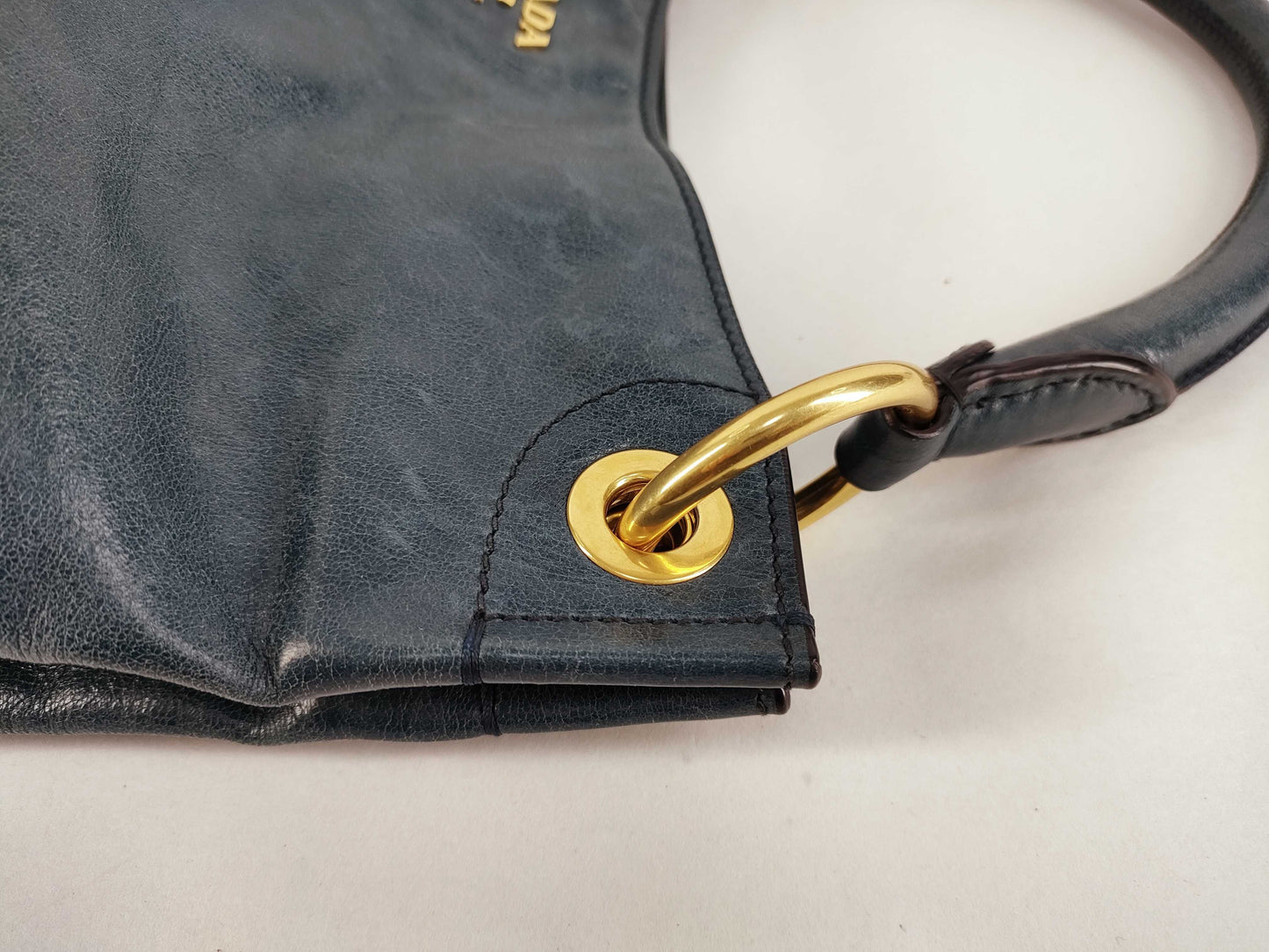 PRADA Prada one-shoulder blue shoulder bag