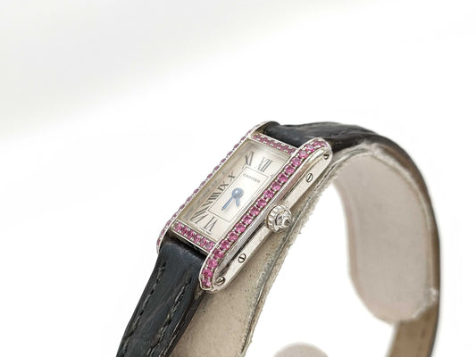 Cartier Tank Alonge WB302831 2525 031566SM Quartz 18K Gold Women's Watch