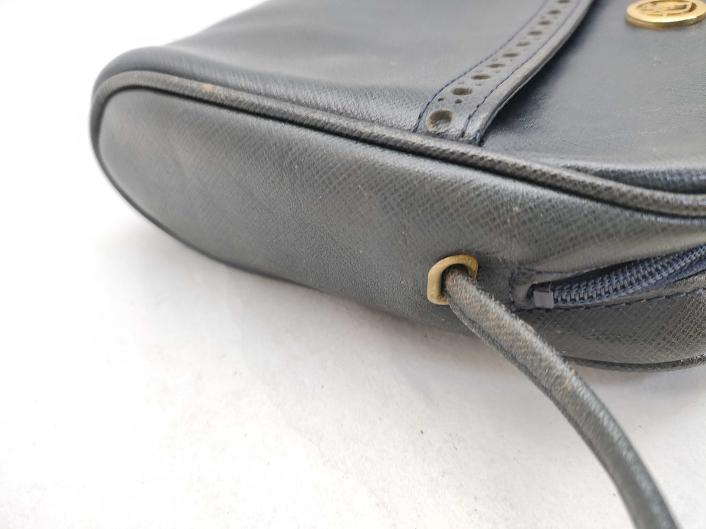 Dior Leather Shoulder Bag Navy