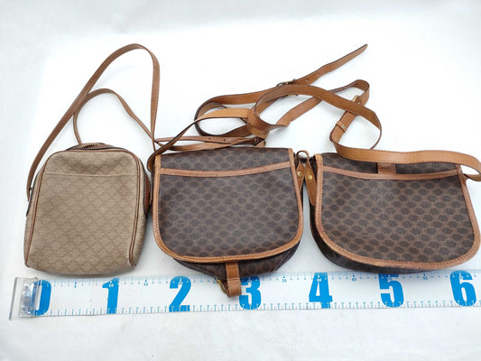 CELINE Macadam Shoulder Bag 3-Piece Set