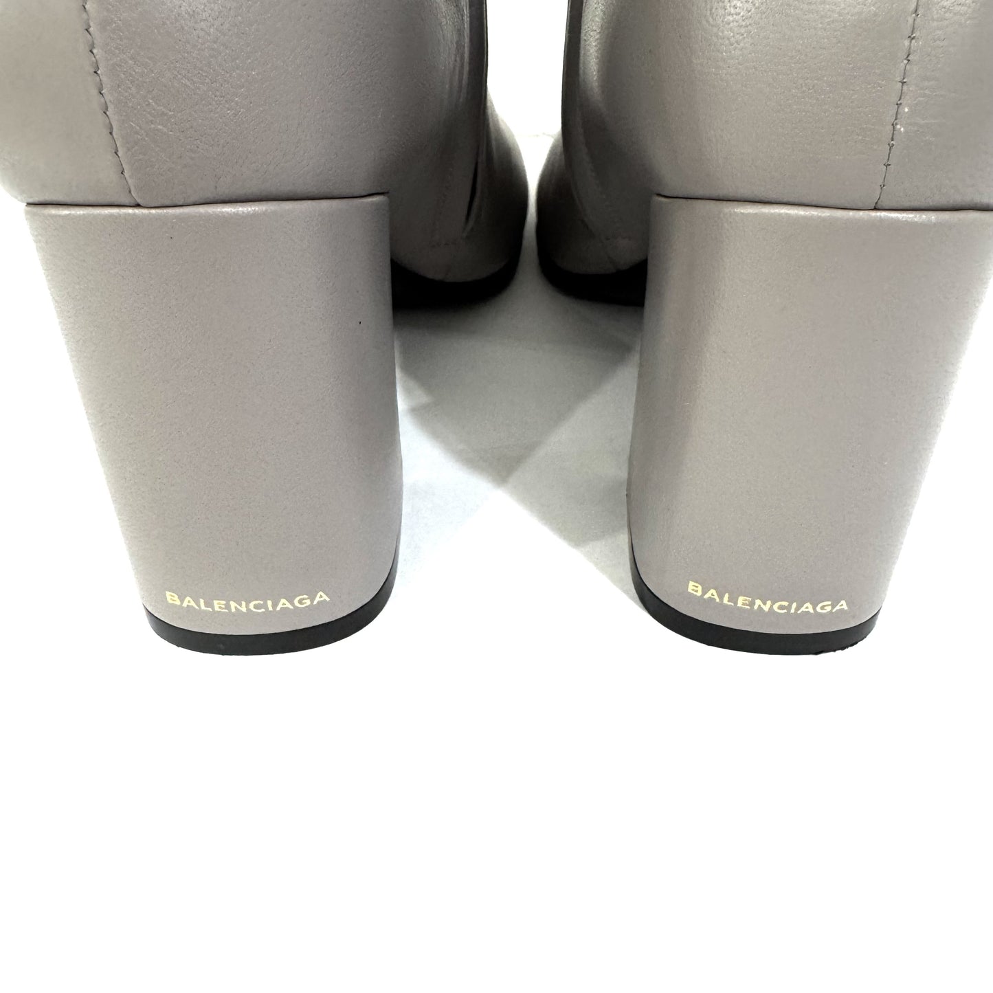 BALENCIAGA Leather Gray Back Logo Size 36 Other Shoes