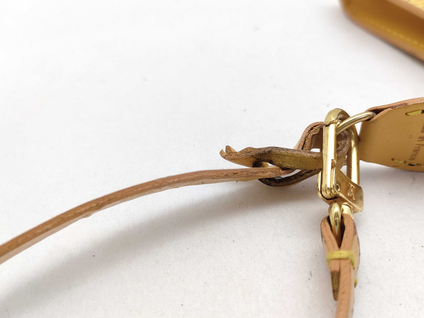 LOUIS VUITTON Epi Leather Pochette Accessoires Yellow Pouch