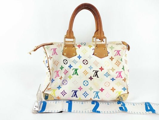 LOUIS VUITTON Monogram Multicolore Vuitton Multi Blanc Speedy 30 SP0024 Boston Bag