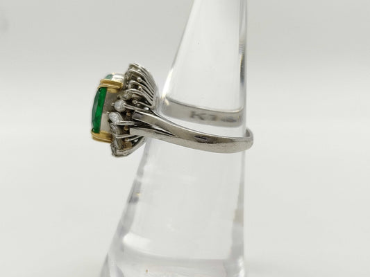 E4.020ct D0.83ct PT900/K18 9.9g Ring