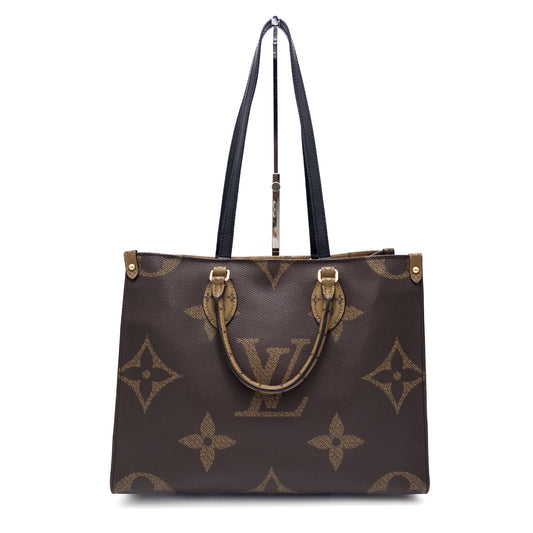LOUIS VUITTON Monogram Giant Reverse On-the-Go MM M45321 Handbag Tote Bag RFID Verified Tote Bag
