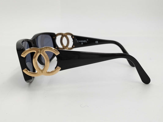 CHANEL Coco Mark Plastic Coco Mark Sunglasses with Case