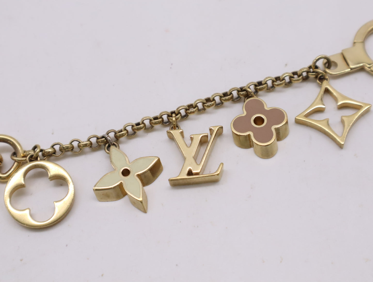 LOUIS VUITTON Monogram M65111 Bag Charm Metal Fleur de Monogram Charm