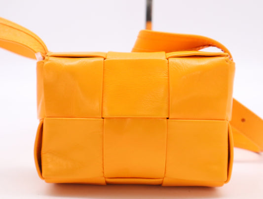 BOTTEGA VENETA Intrecciato Maxi Intrecciato Candy Cassette Shoulder Bag, Orange, with Dust Bag