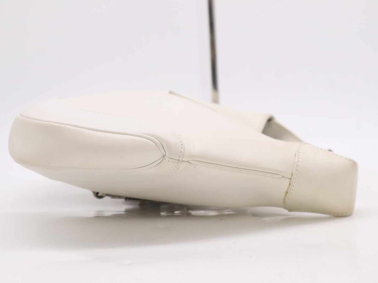 GUCCI 001-4015 Leather Chain Shoulder Bag White Shoulder Bag