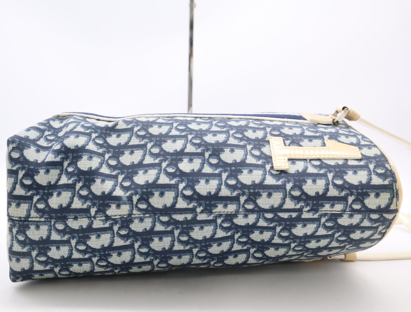 Dior Trotter Canvas x Enamel Trotter Pattern Tote Bag Blue White Tote Bag