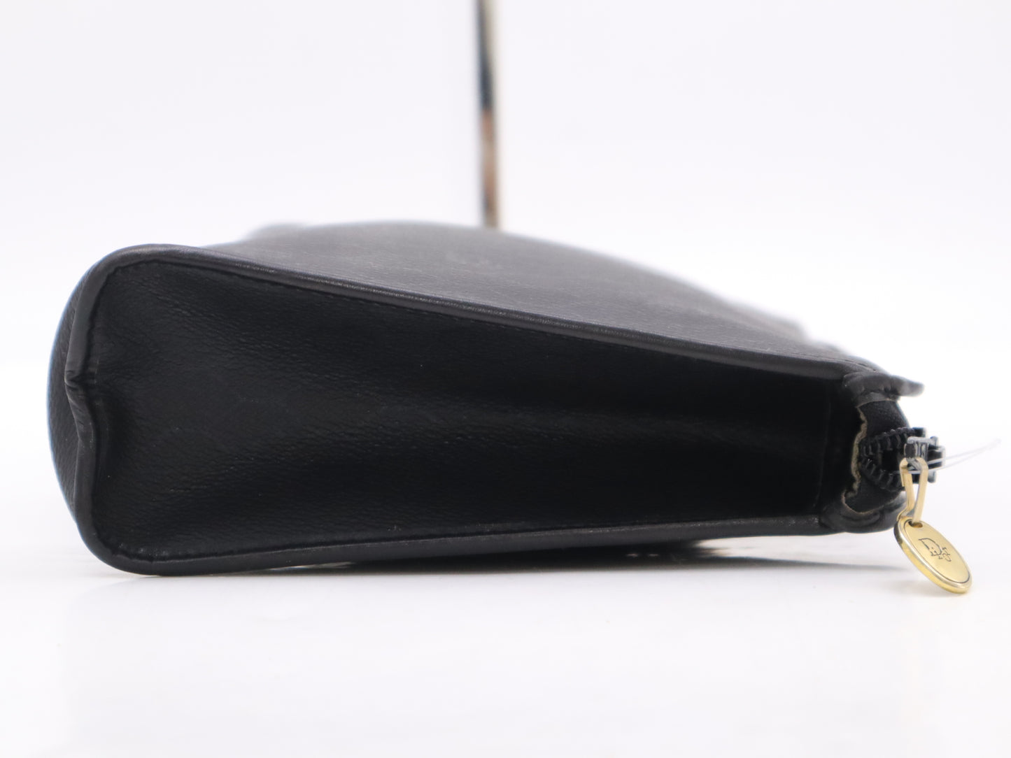 Dior Leather Second Bag Clutch Bag Black with Dust Bag