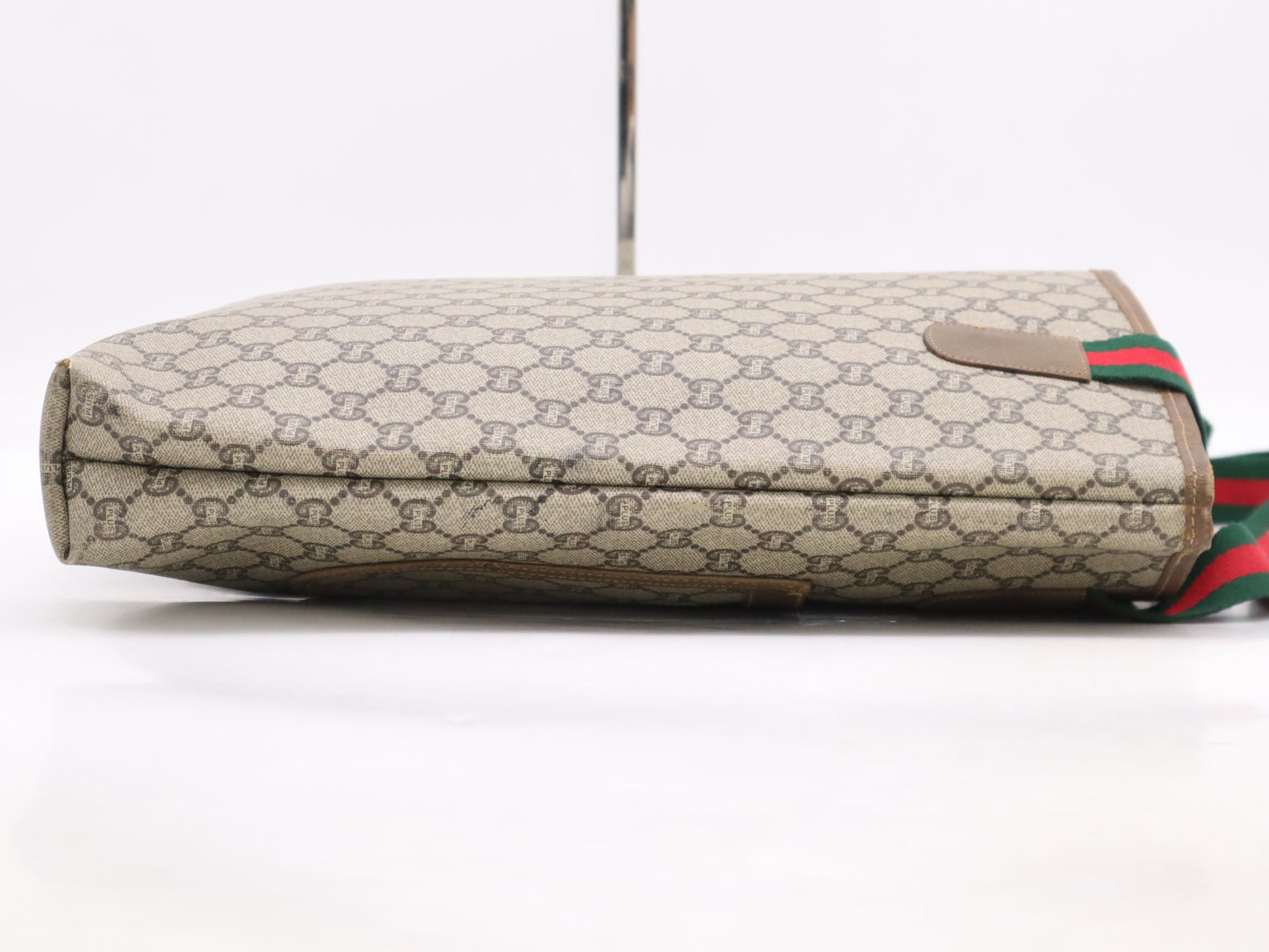 GUCCI GG Plus Sherry Line Tote Bag with Pouch