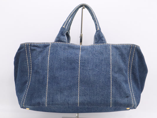 PRADA Denim Canapa Tote Bag