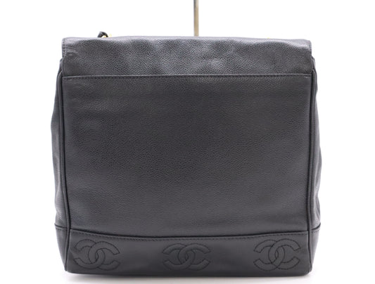CHANEL Caviar Leather Triple Coco Mark Chain Bag Seal 426288 Shoulder Bag