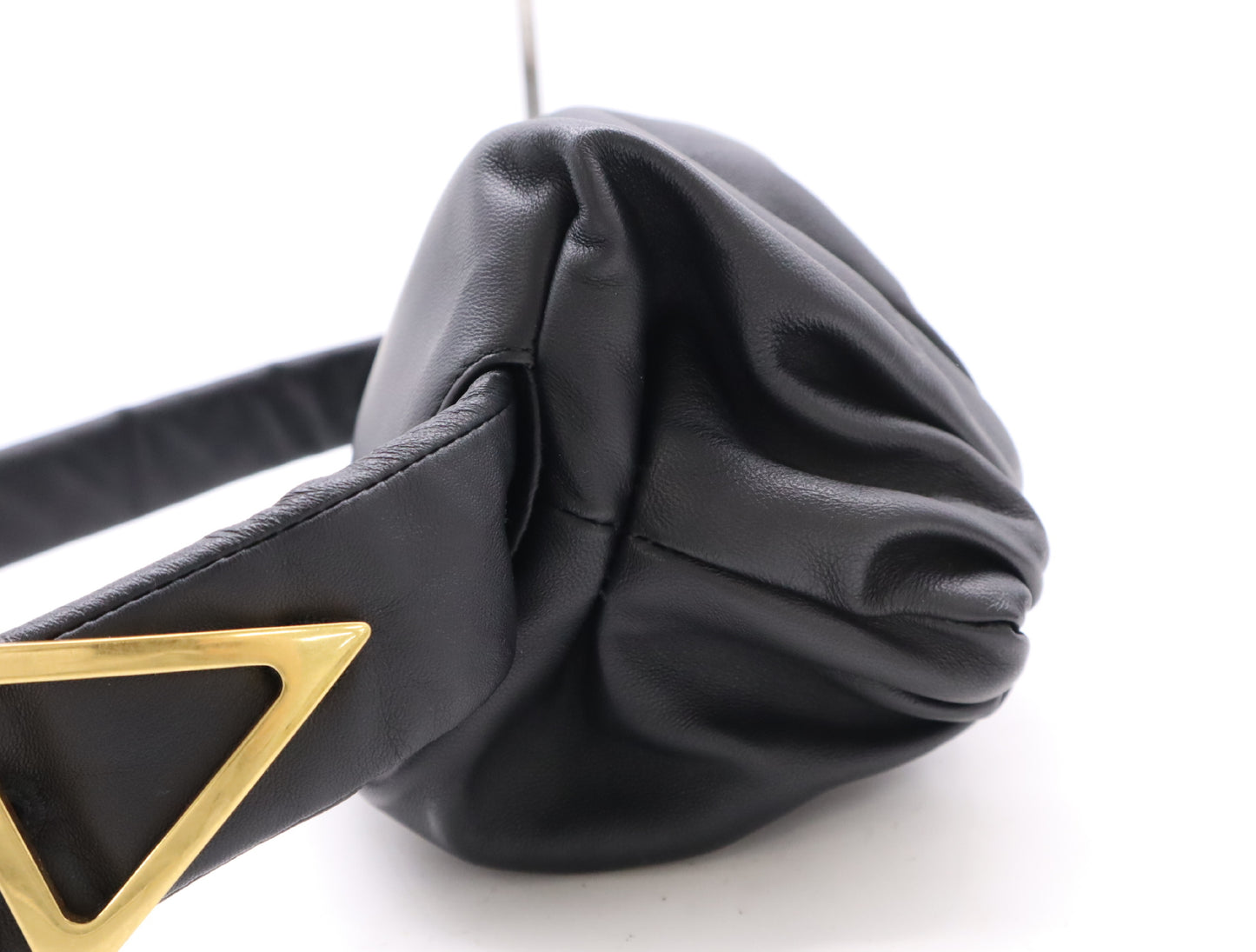 BOTTEGA VENETA Leather The Body Pouch Black Shoulder Bag with Dust Bag