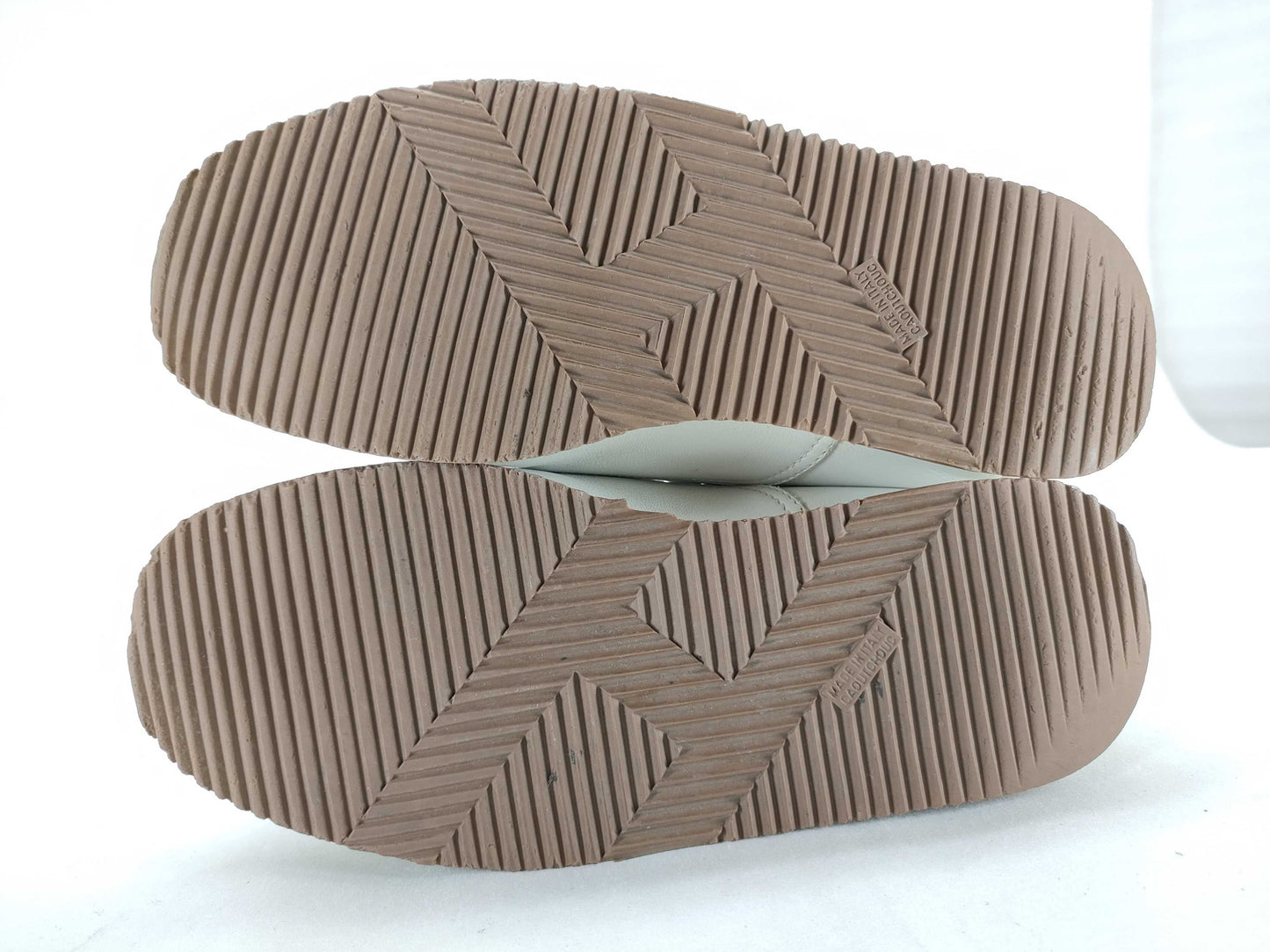 HERMES Size 37 Quick Leather Lace-Up Sneakers Women's White and Brown HERMES Sneakers