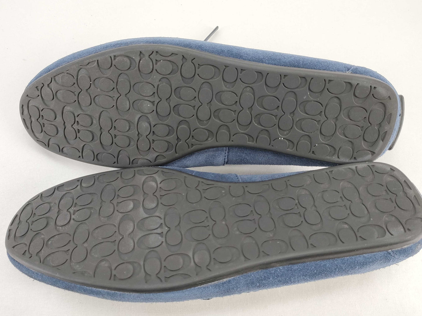 COACH Q3134 Men's Suede Boat Shoes, Size 27cm, Blue, with Storage Box. Brand Name: COACH Loafers.