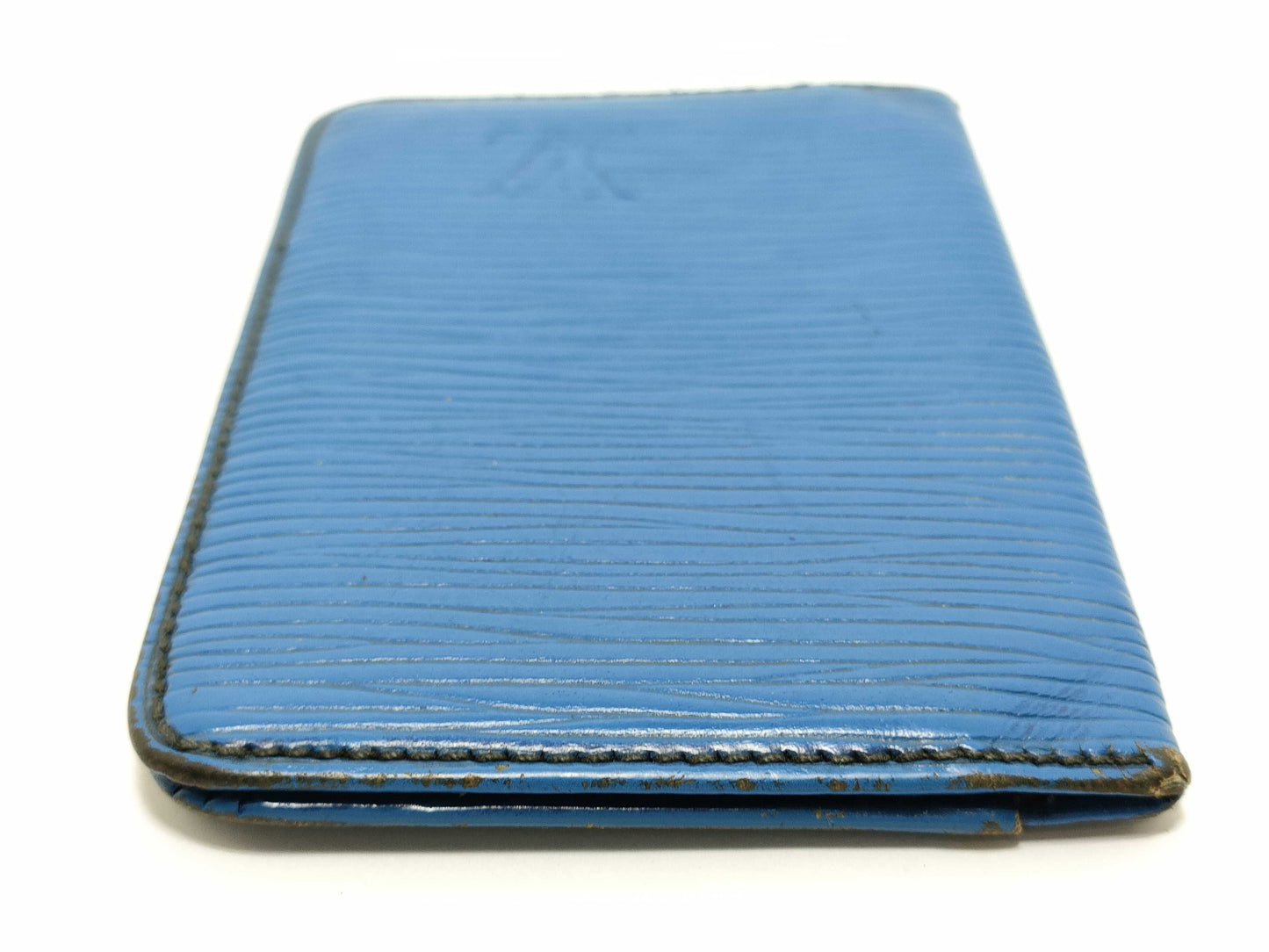 LOUIS VUITTON Epi LV Blue Card Case, Pass Case, Business Card Holder