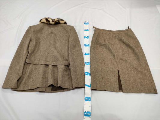 VALENTINO Leopard Print Fur Set Size 10 Other Apparel