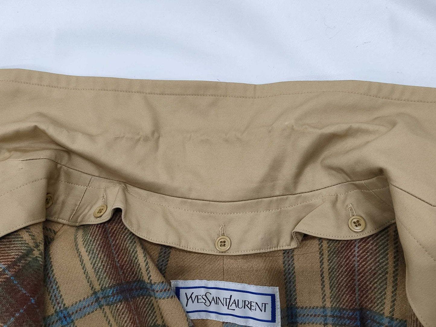 Yves Saint Laurent YSL Trench Coat Size 7A3 Coat