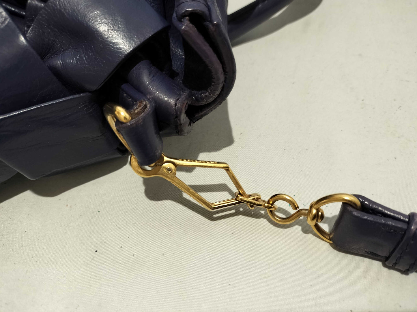 Miu Miu Vitello 2-way shoulder bag with side ribbon in purple