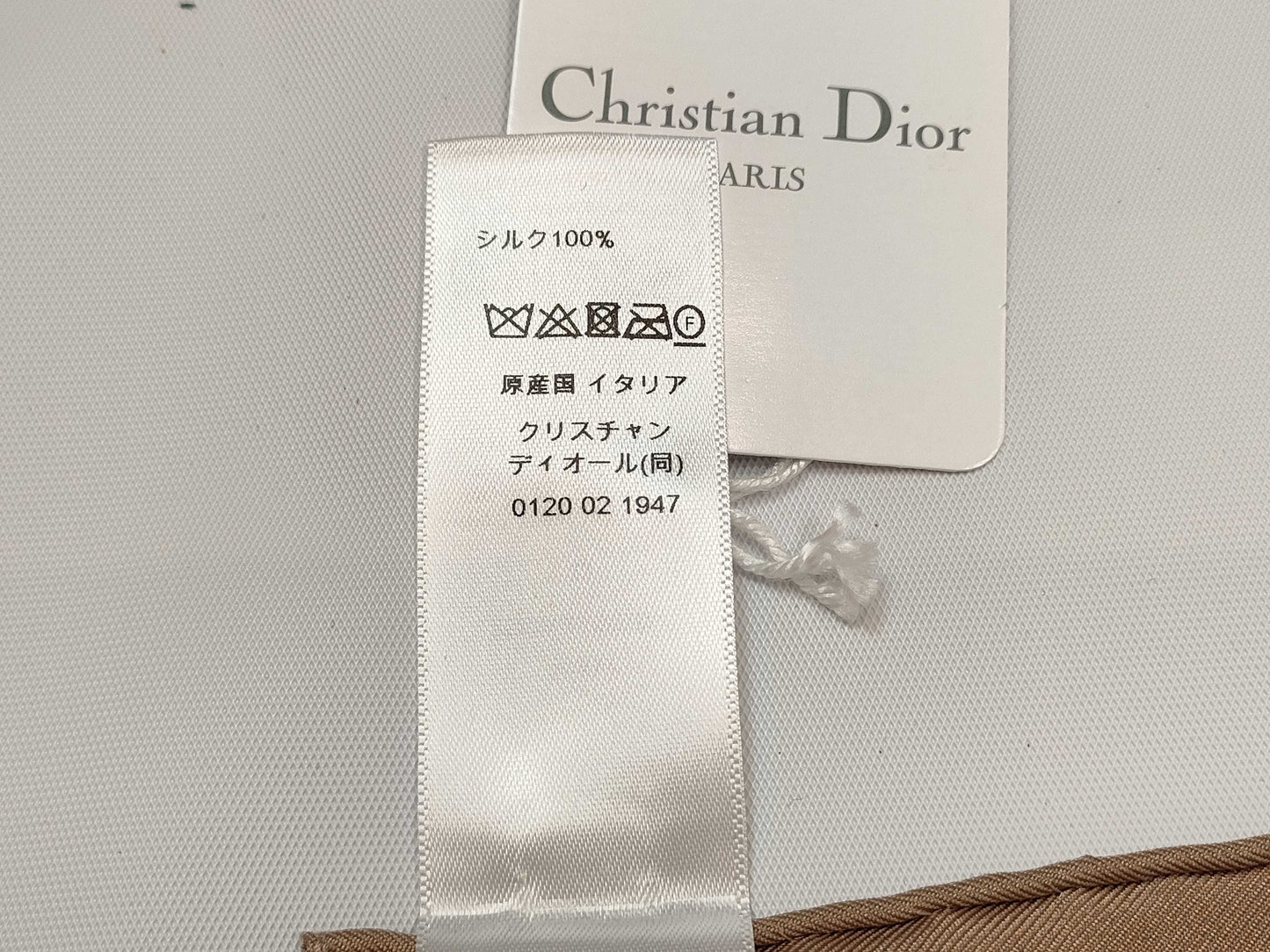 Dior Silk Scarf Pink Beige