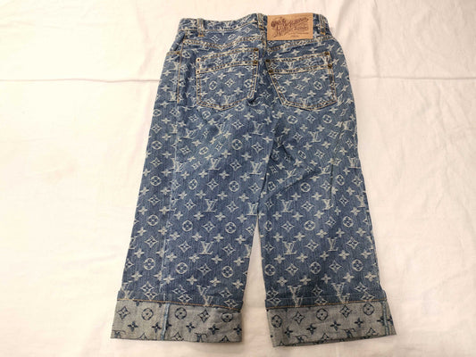 LOUIS VUITTON Louis Vuitton Denim Pants Monogram Pants