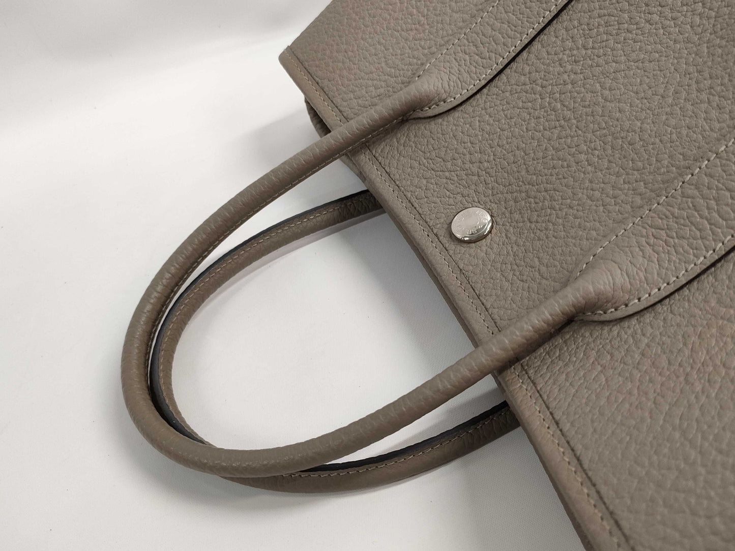 HERMES Garden Party 30 TPM Country Asphalt D Stamped Handbag