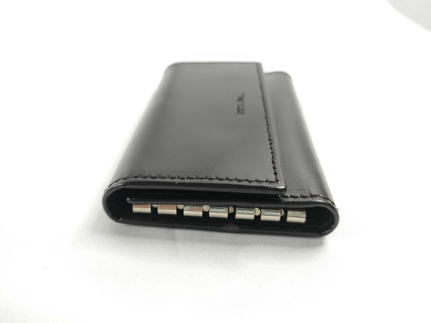 PRADA Prada Black Leather Key Case with Box and Certificate of Authenticity