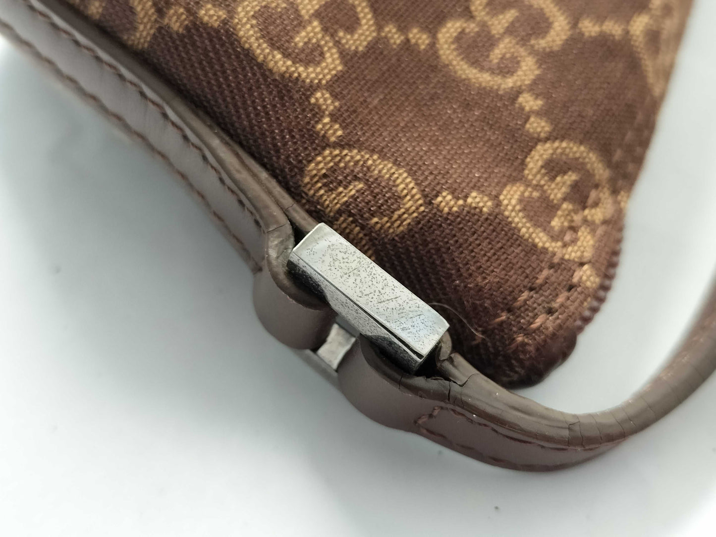 GUCCI GUCCI Accessory Pouch Brown Canvas Pouch