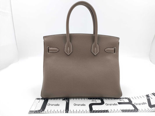 HERMES Birkin 30 Togo Etoup Silver Fittings U-Engraved Handbag